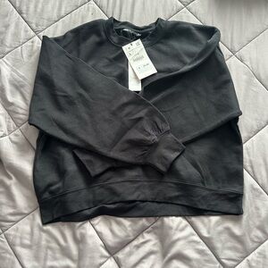 Black Crewneck Sweatshirt Zara
